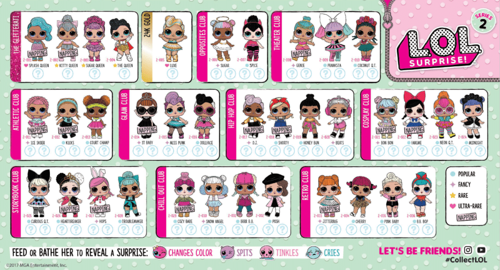 list of all lol dolls