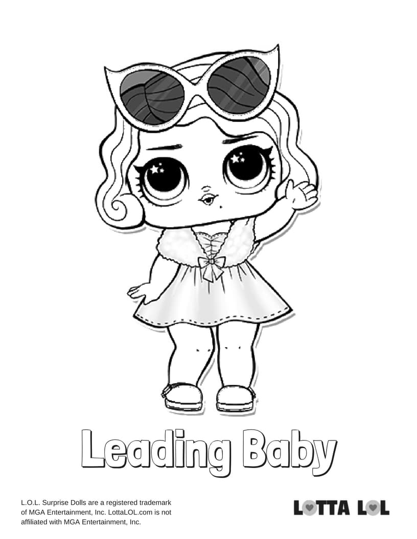 Leading Baby Coloring Page Lotta LOL