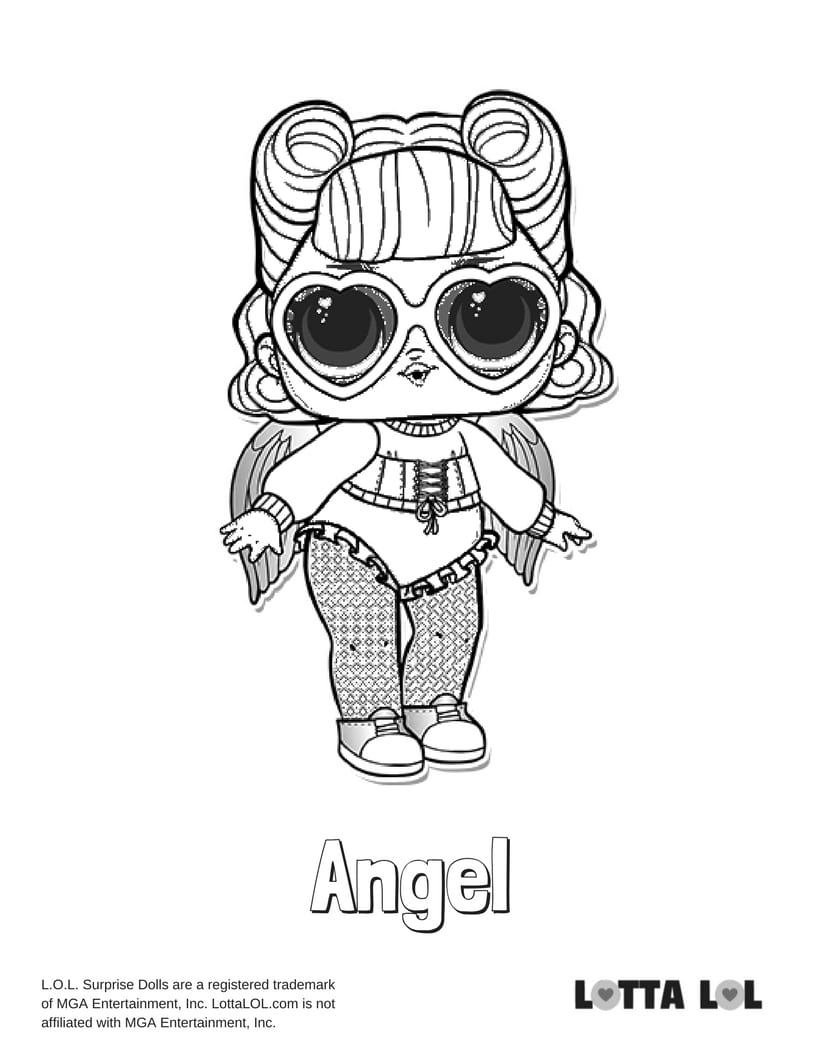Angel LOL Surprise Doll Coloring Page | Lotta LOL