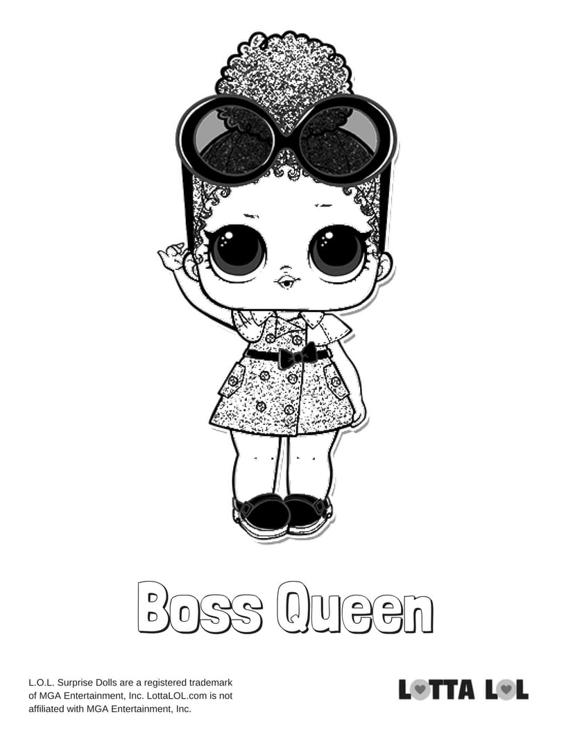 Boss Queen LOL Surprise Doll Coloring Page | Lotta LOL