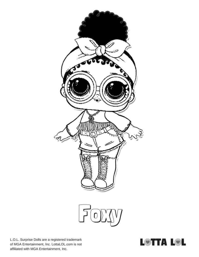 Foxy LOL Surprise Doll Coloring Page | Lotta LOL