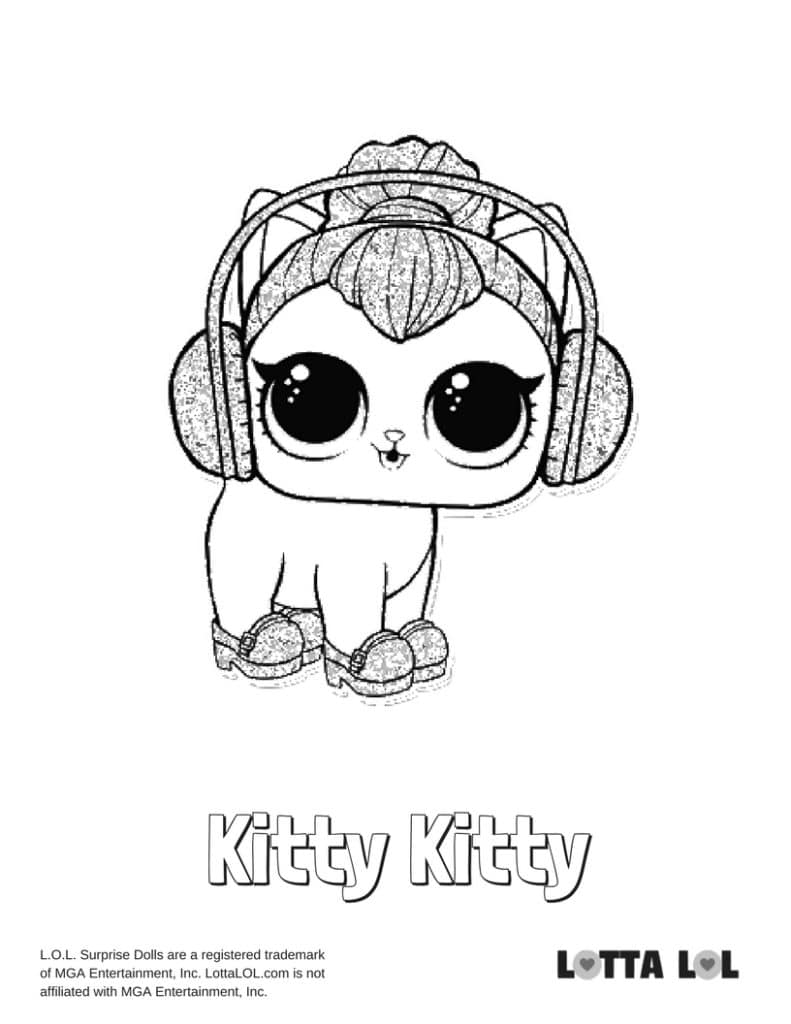 Kitty Kitty LOL Surprise Doll Coloring Page | Lotta LOL