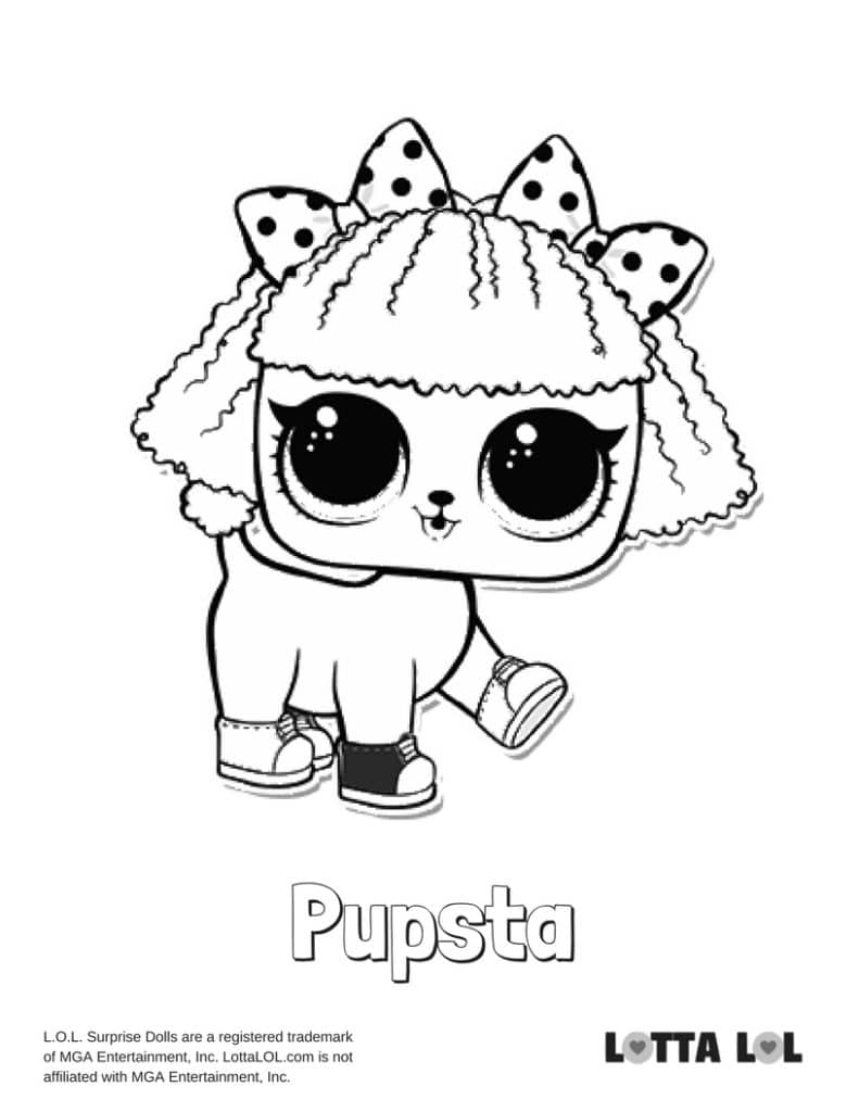 Pupsta LOL Surprise Doll Coloring Page | Lotta LOL