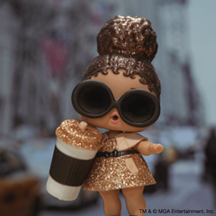 lol doll with sunglasses