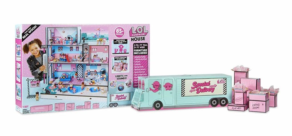 lol doll house moving truck