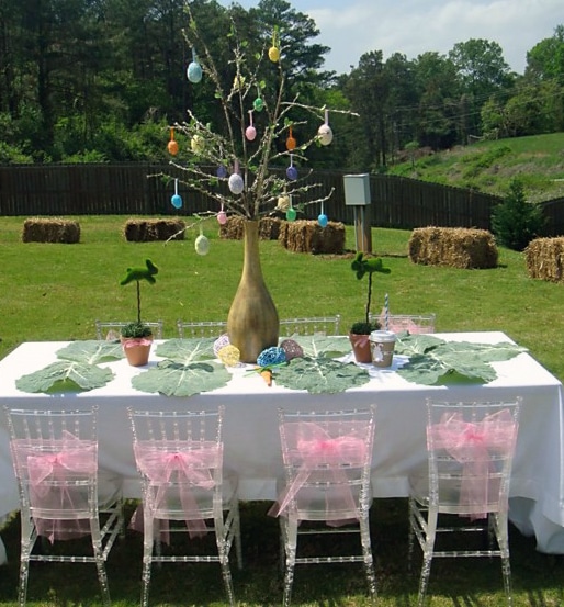 easter table outside