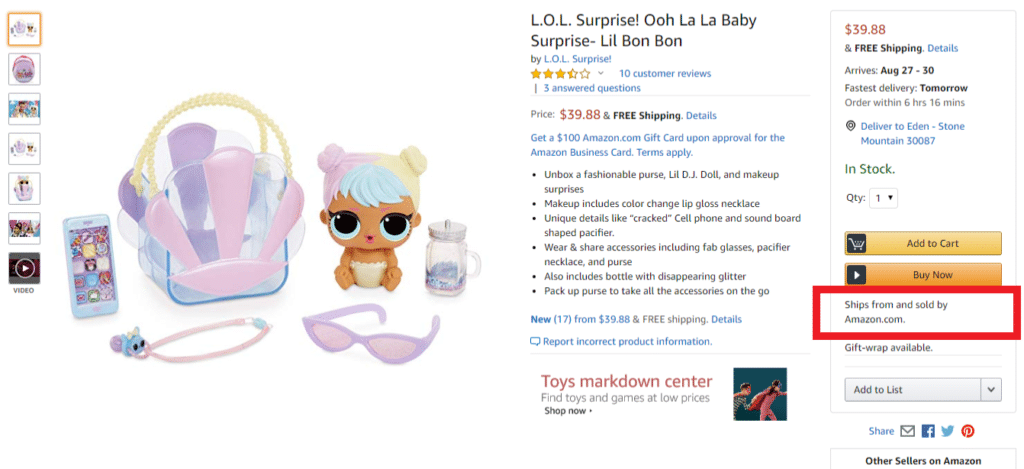 ooh la la sold by amazon