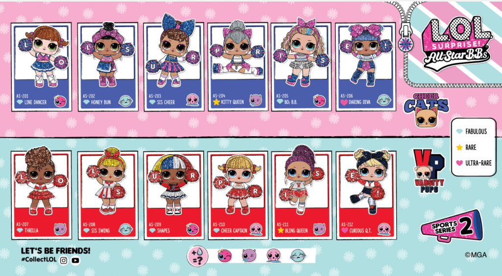 all-star bb cheerleader lol doll series 2 collector poster