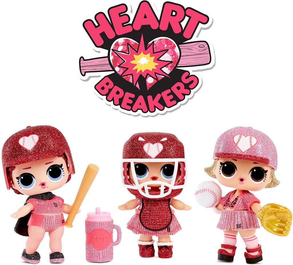heart breakers baseball lol dolls